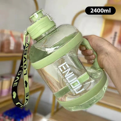 1.6/2.4L Sports Water Bottle Gym Cycling Cup Portable Large Capacity Water Bottle for Fitness Camping Men Water Kettle