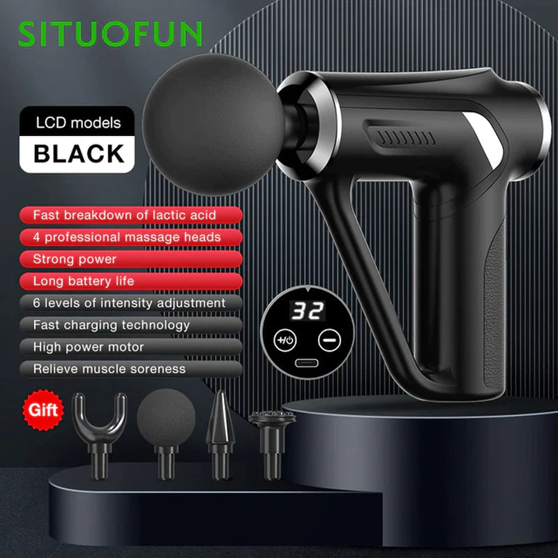 Massage Gun 32 Speed's USB-C Charging Different Attachments 