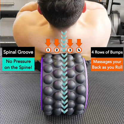 Back Roller Myofascial Release Trigger Point Yoga Wheel Foam Roller for Treating Back Pain Deep Tissue Massage Exercise Tool