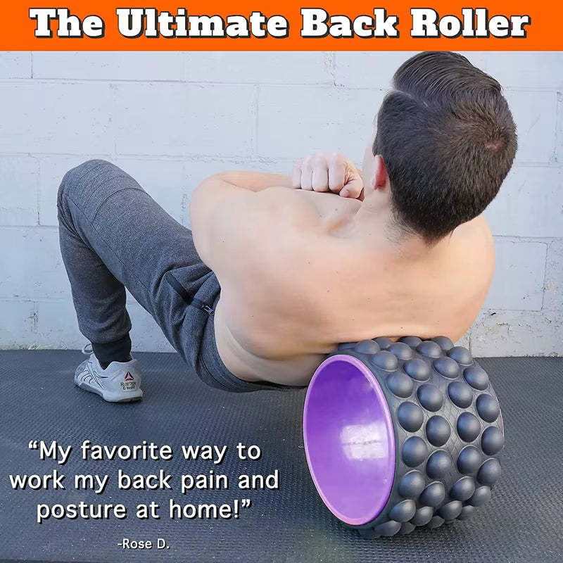 Back Roller Myofascial Release Trigger Point Yoga Wheel Foam Roller for Treating Back Pain Deep Tissue Massage Exercise Tool