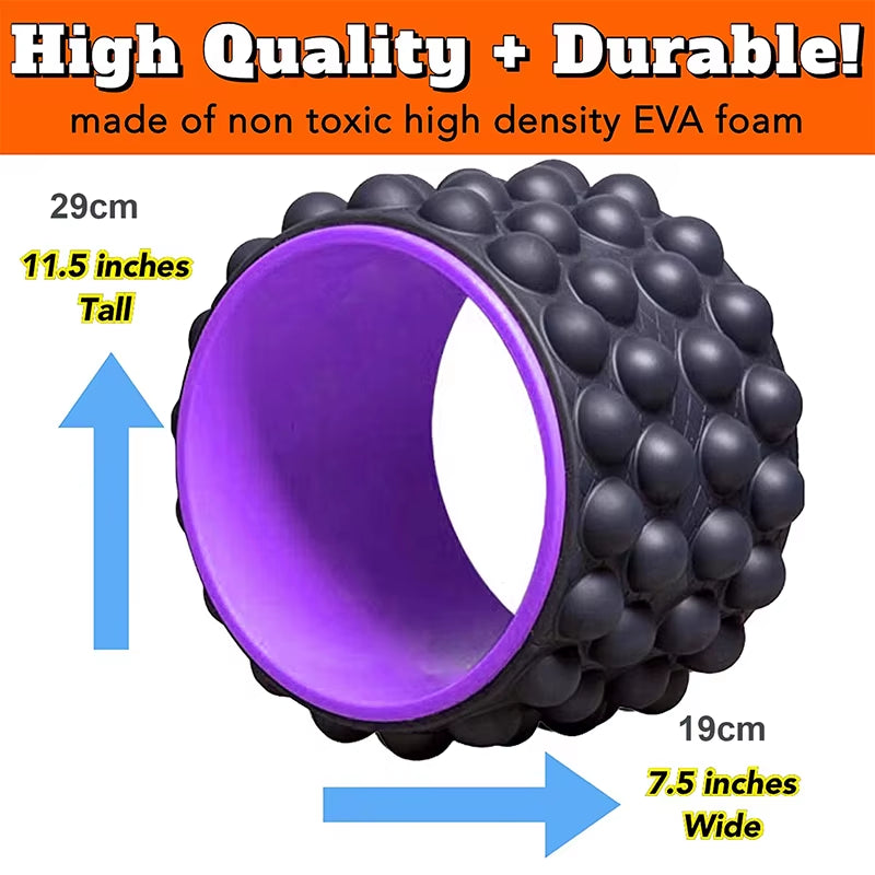 Back Roller Myofascial Release Trigger Point Yoga Wheel Foam Roller for Treating Back Pain Deep Tissue Massage Exercise Tool